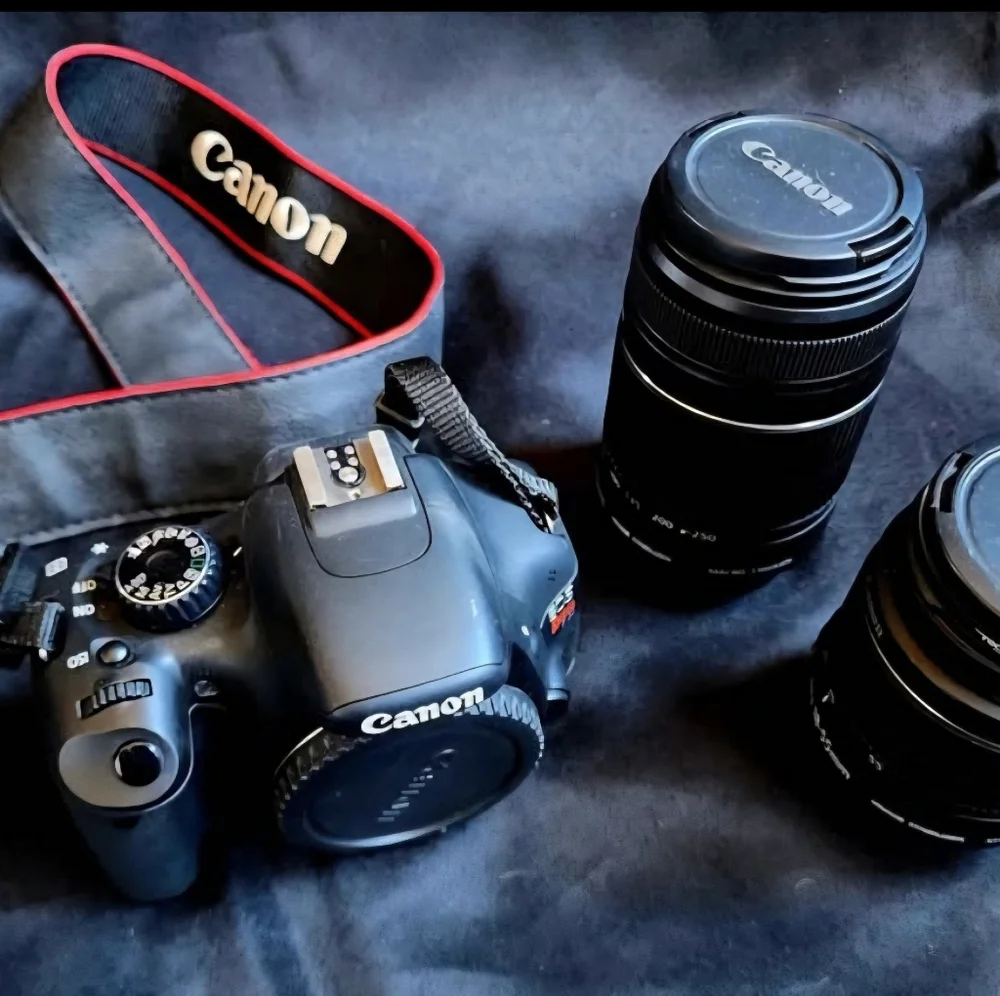 Canon EOS Digital Camera with 2 Lenses And Carrying Case